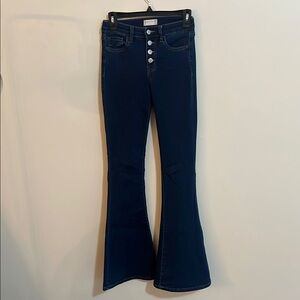 Altar'd State Blue Flare Wide Leg Jeans